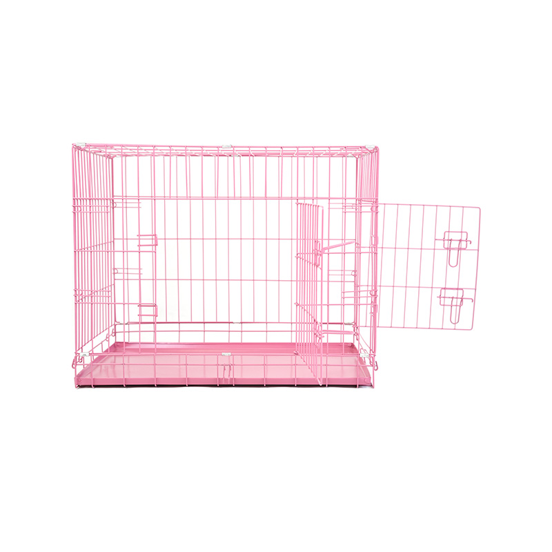 DH016-2 Cuccia per animali domestici pieghevole a 2 porte con vassoio in ABS