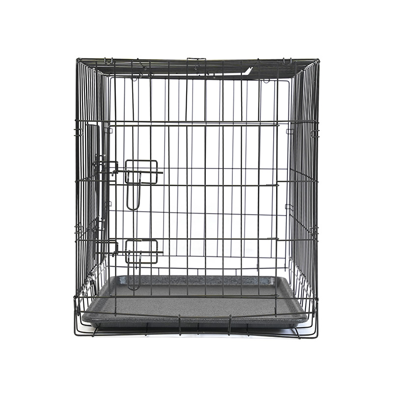 DH016-2 Cuccia per animali domestici pieghevole a 2 porte con vassoio in ABS