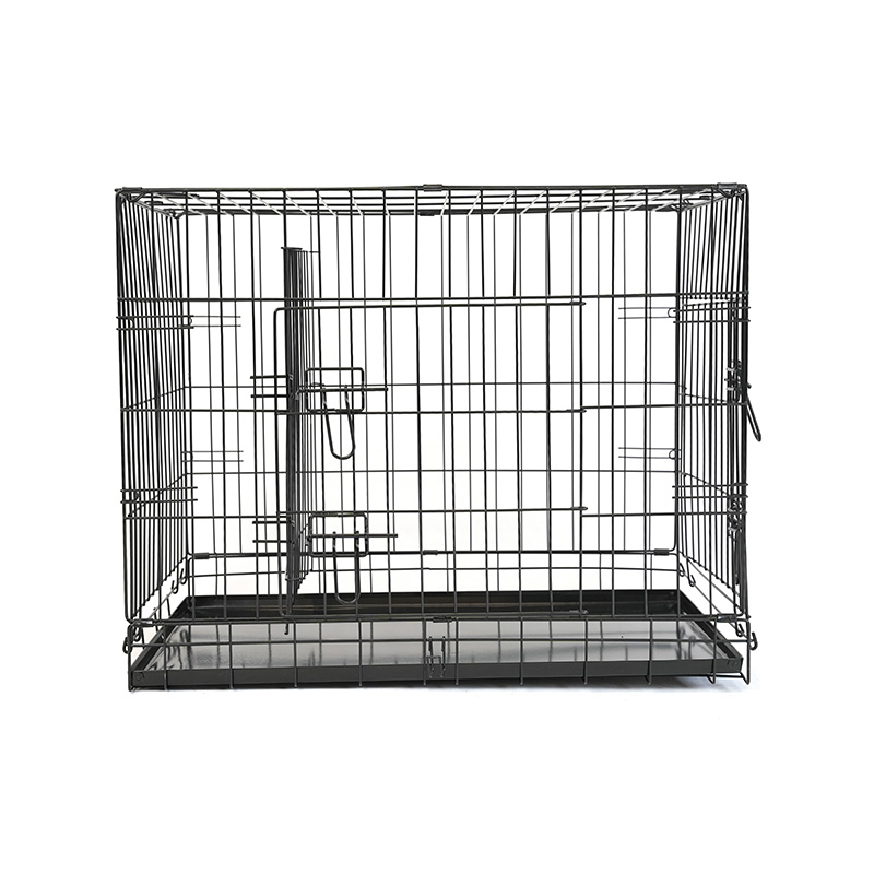 DH016-2 Cuccia per animali domestici pieghevole a 2 porte con vassoio in ABS