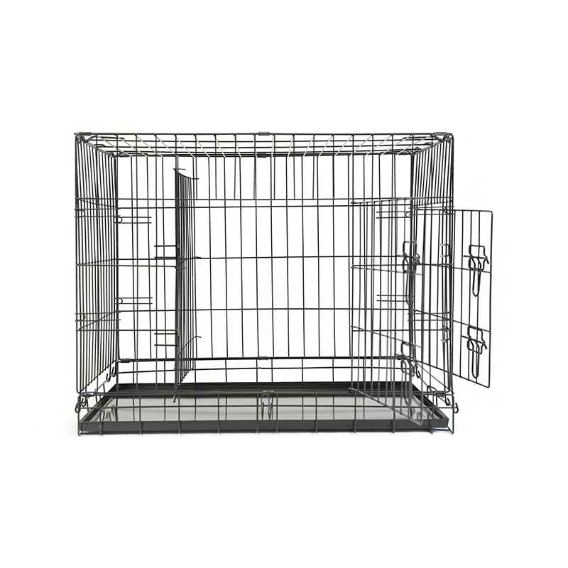 DH016-2 Cuccia per animali domestici pieghevole a 2 porte con vassoio in ABS