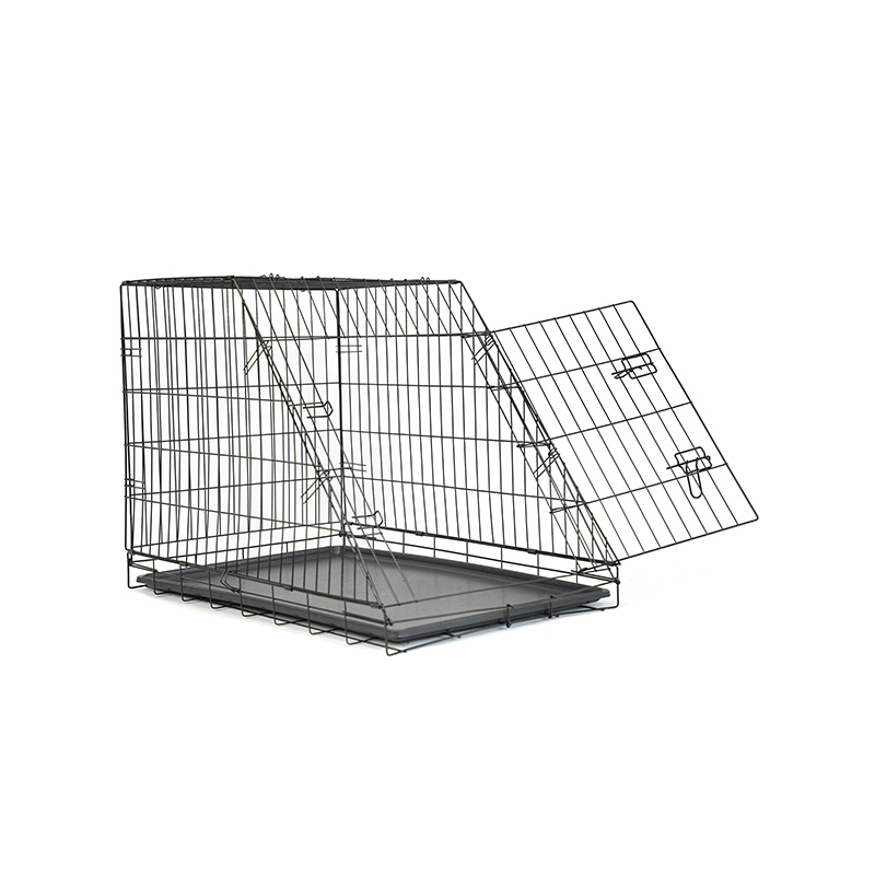 DH016XM-3 Gabbie per cani in metallo con gabbia per animali domestici inclinata da 36 pollici